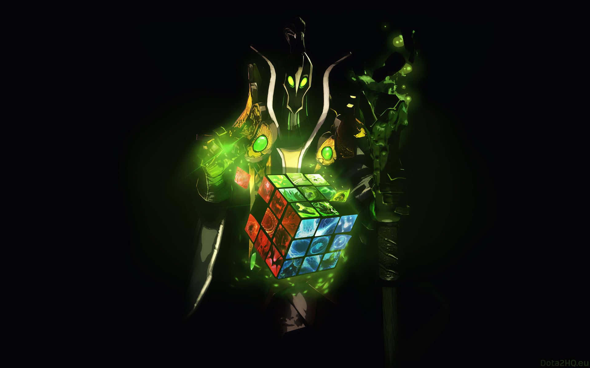 Mystical_ Rubiks_ Cube_ Glow Wallpaper