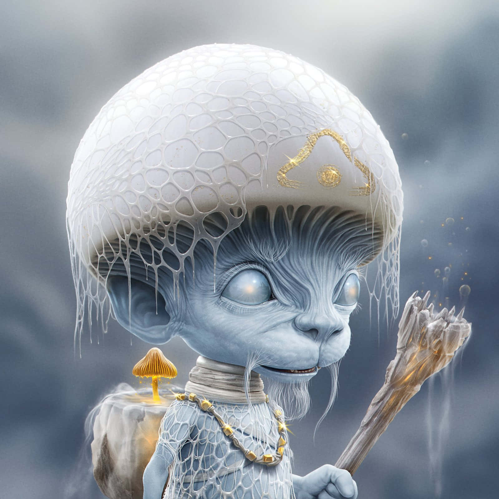 Mystical_ Smurf_ Creature_ Artwork Wallpaper