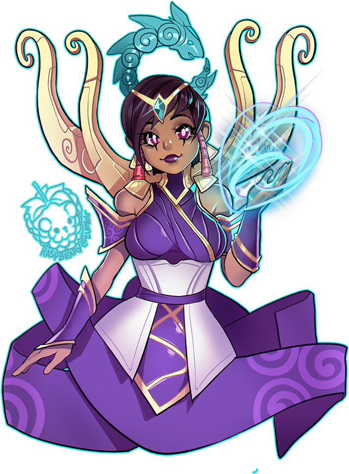 Mystical Sorceress Casting Spell PNG