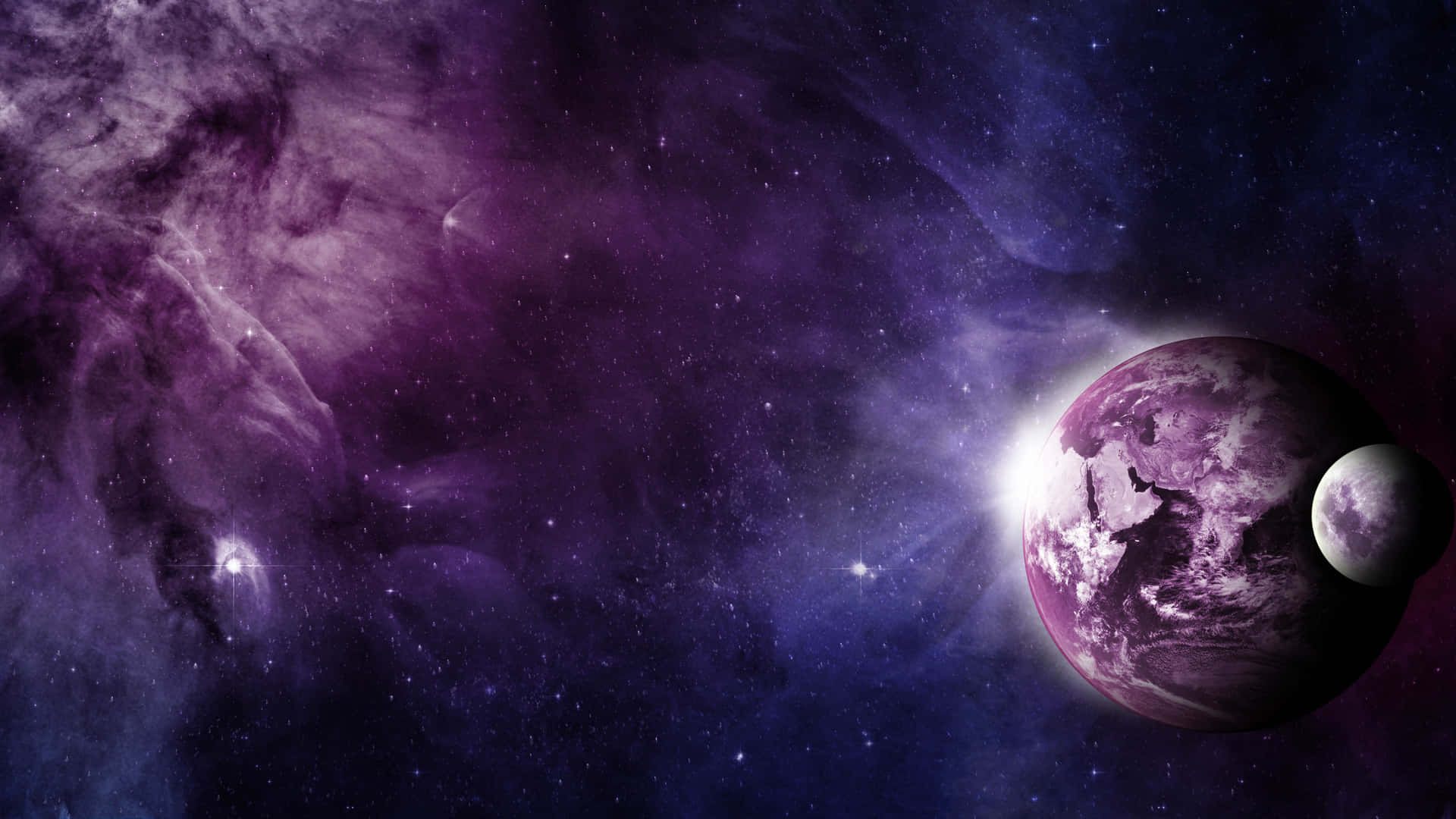 Mystical_ Space_ Scene_with_ Planets_and_ Nebula Wallpaper