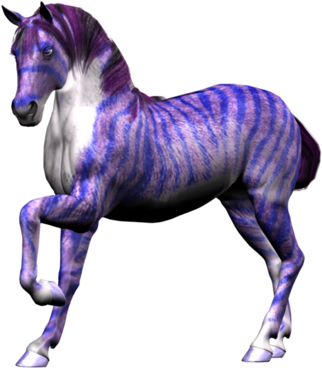 Mystical Striped Equine PNG