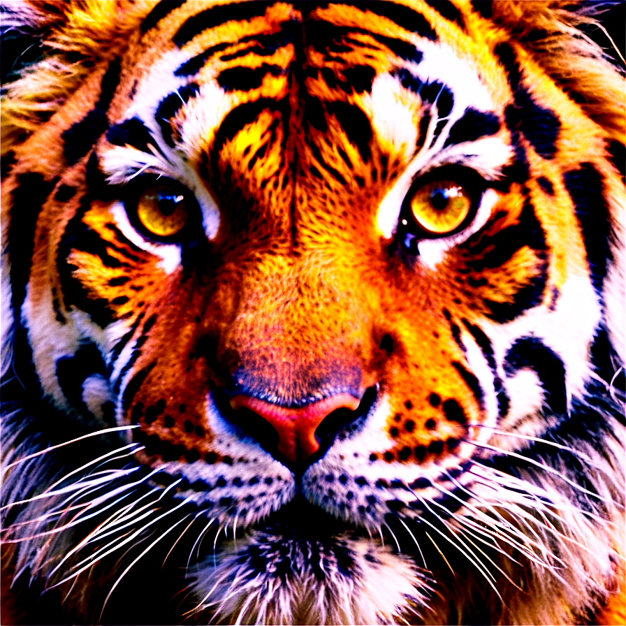 Mystical Tiger Face Aura Png Gmc PNG
