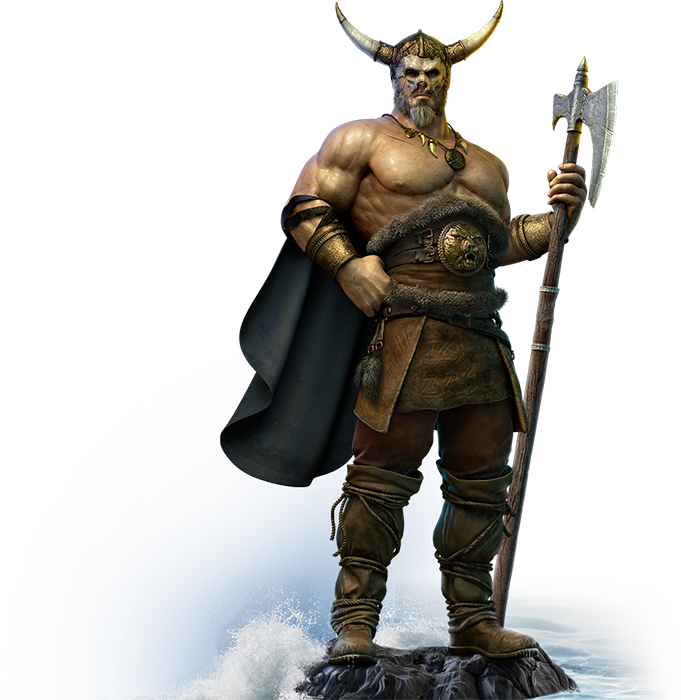 Mystical Viking Warrior PNG