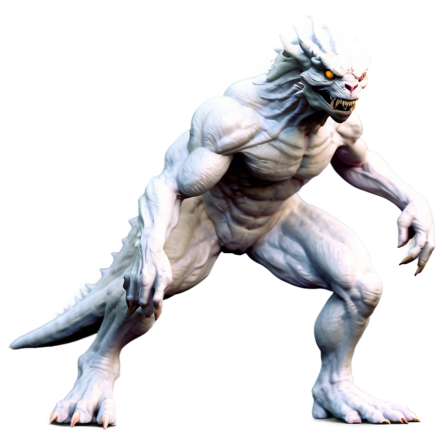 Mystical White Monster Beast Png 4 PNG