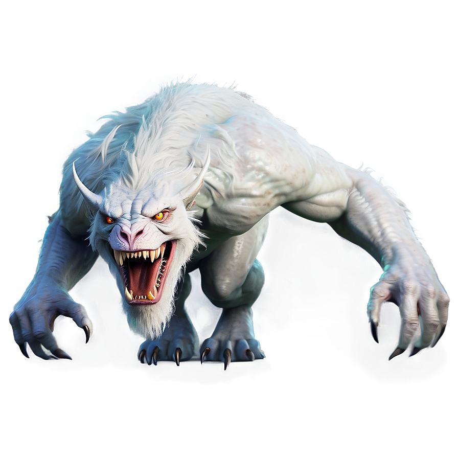Mystical White Monster Beast Png 88 PNG