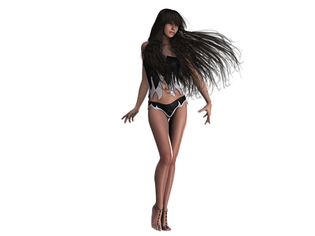 Mystical_ Winged_ Woman_ Render PNG
