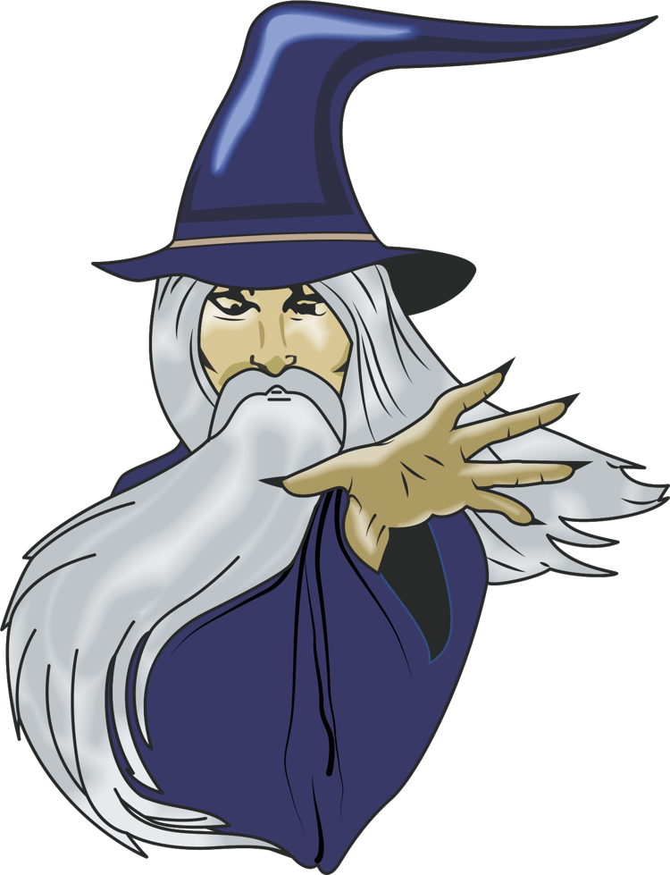 Mystical Wizard Casting Spell PNG