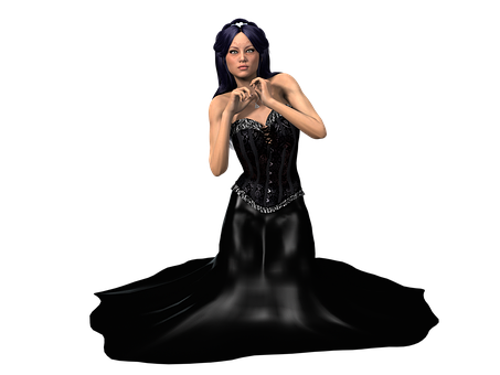 Mystical_ Woman_in_ Corset PNG