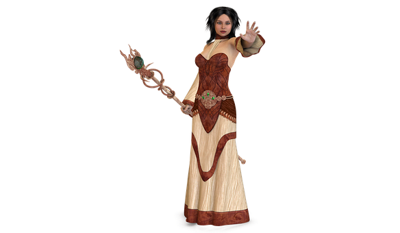 Mystical_ Woman_with_ Staff PNG