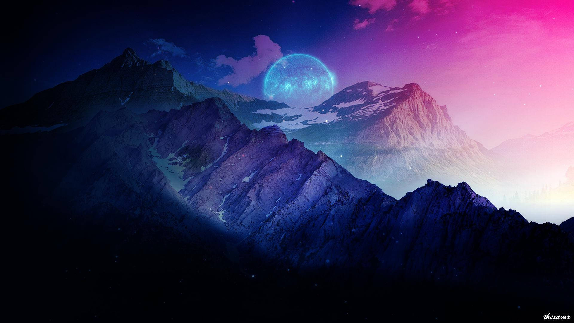 Mystical_ Mountain_ Moonrise SVG