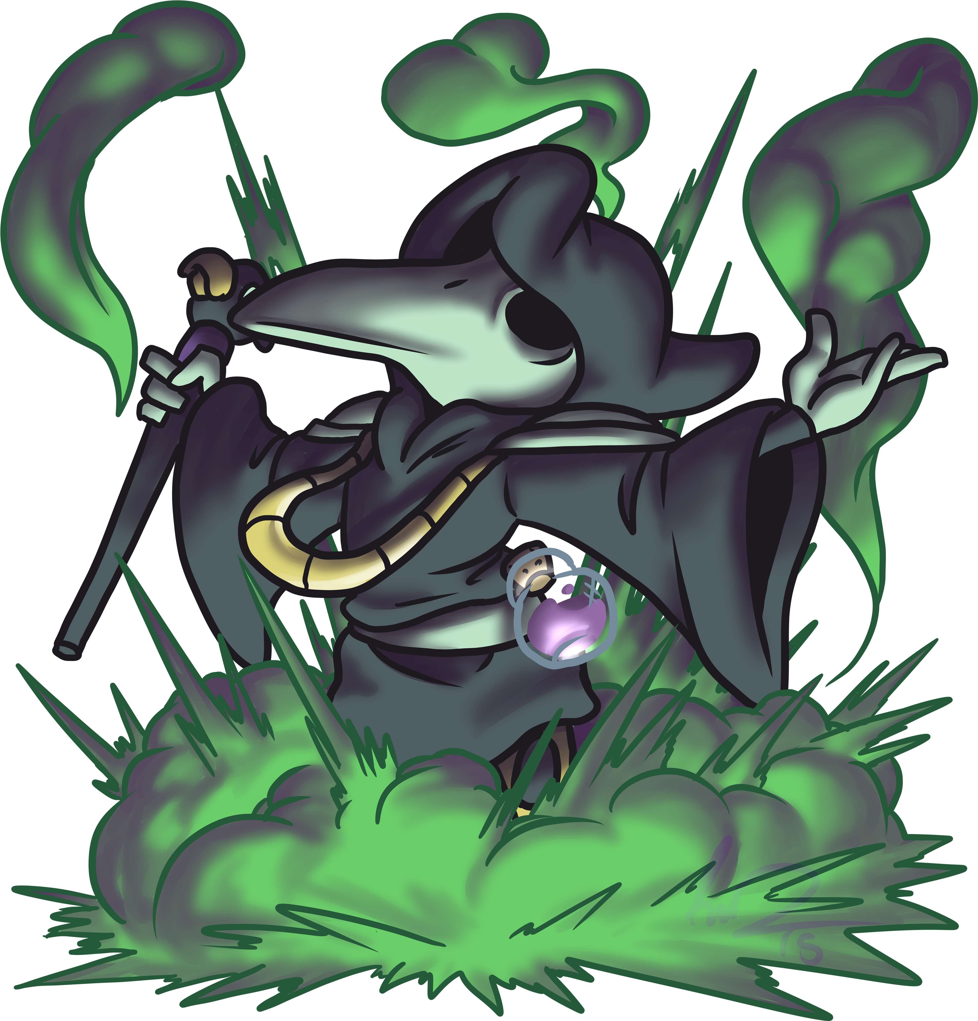 Mystical_ Plague_ Doctor_ Knight PNG