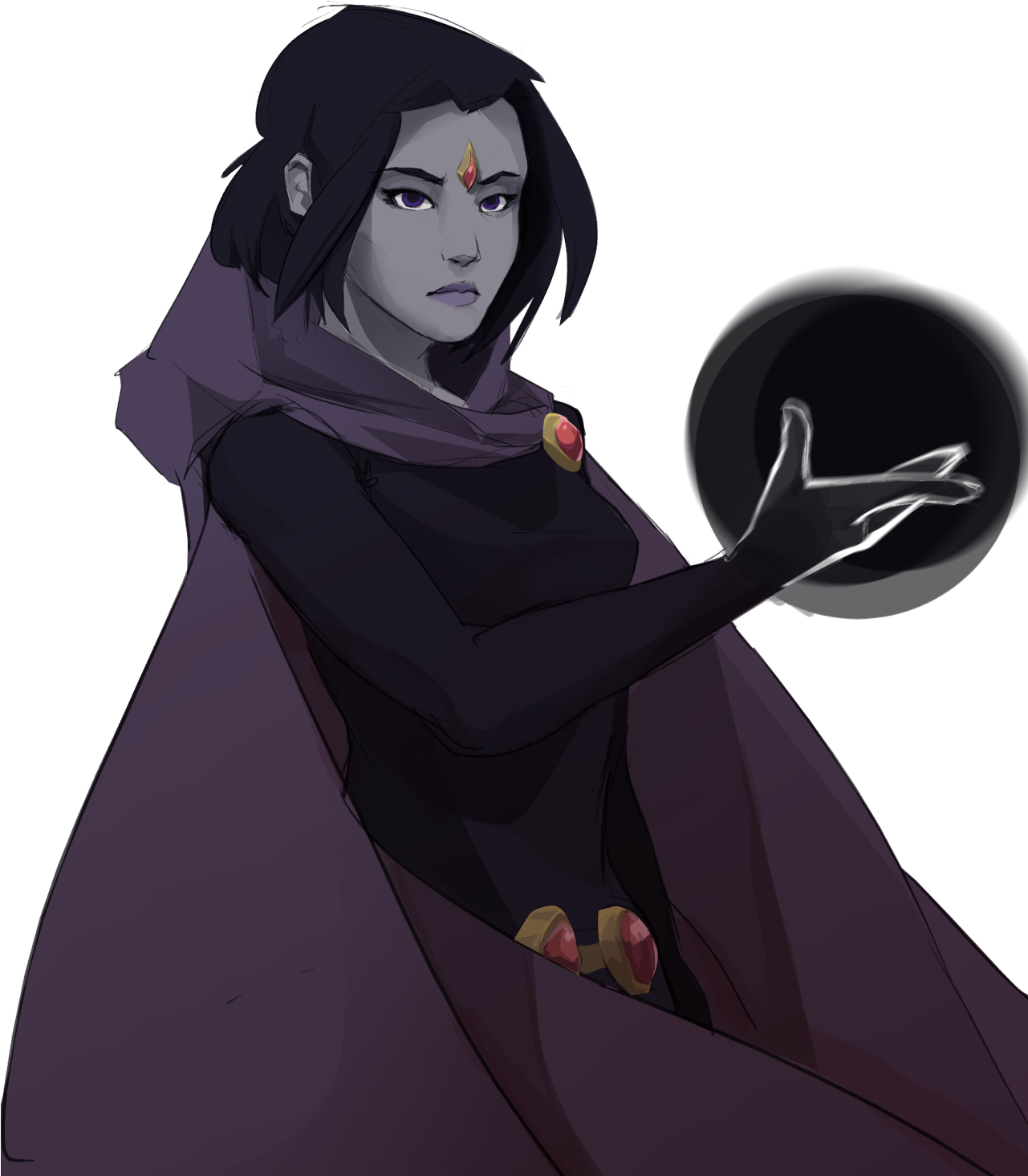 Mystical_ Sorceress_with_ Orb PNG