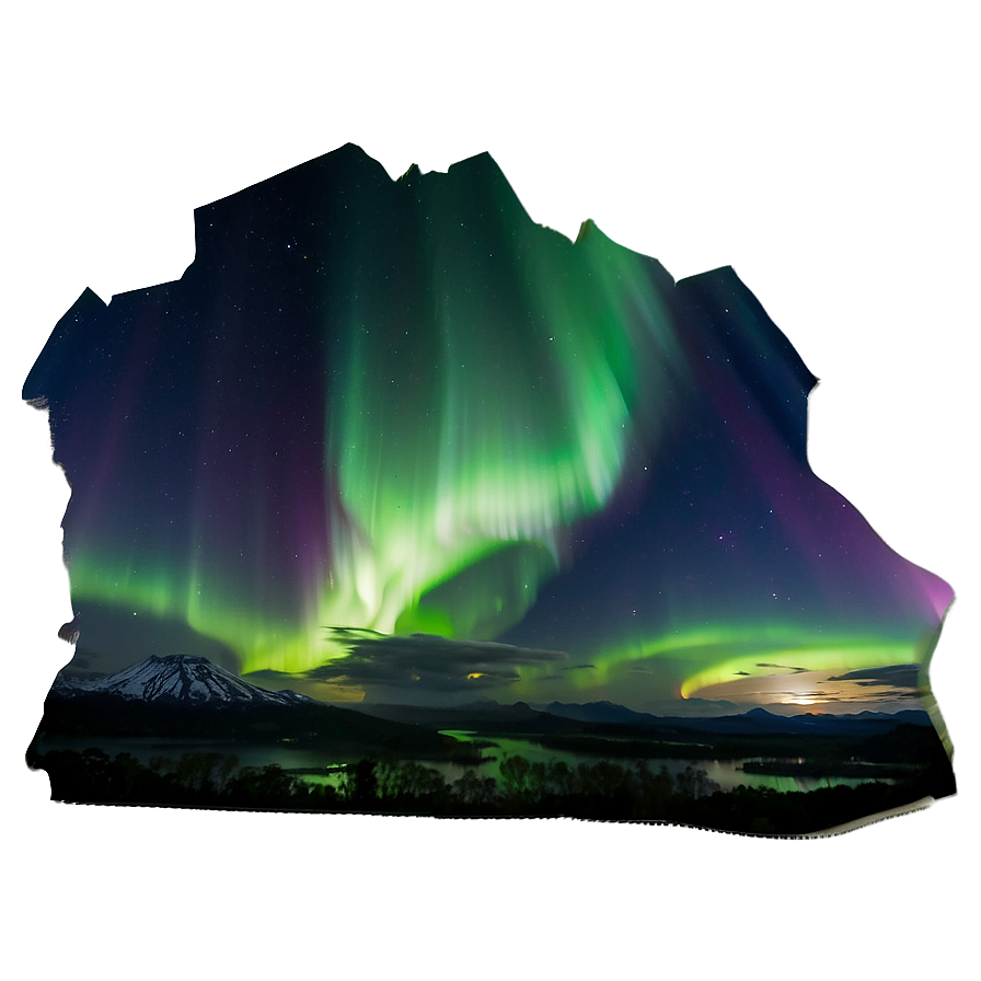 Mystifying Aurora Over Landscapes Png Igx PNG