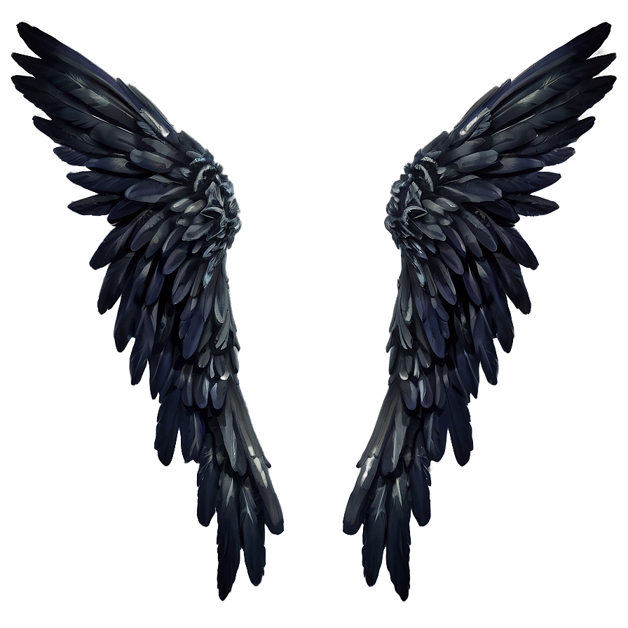 Download Mythical Black Angel Wings Png Fki | Wallpapers.com