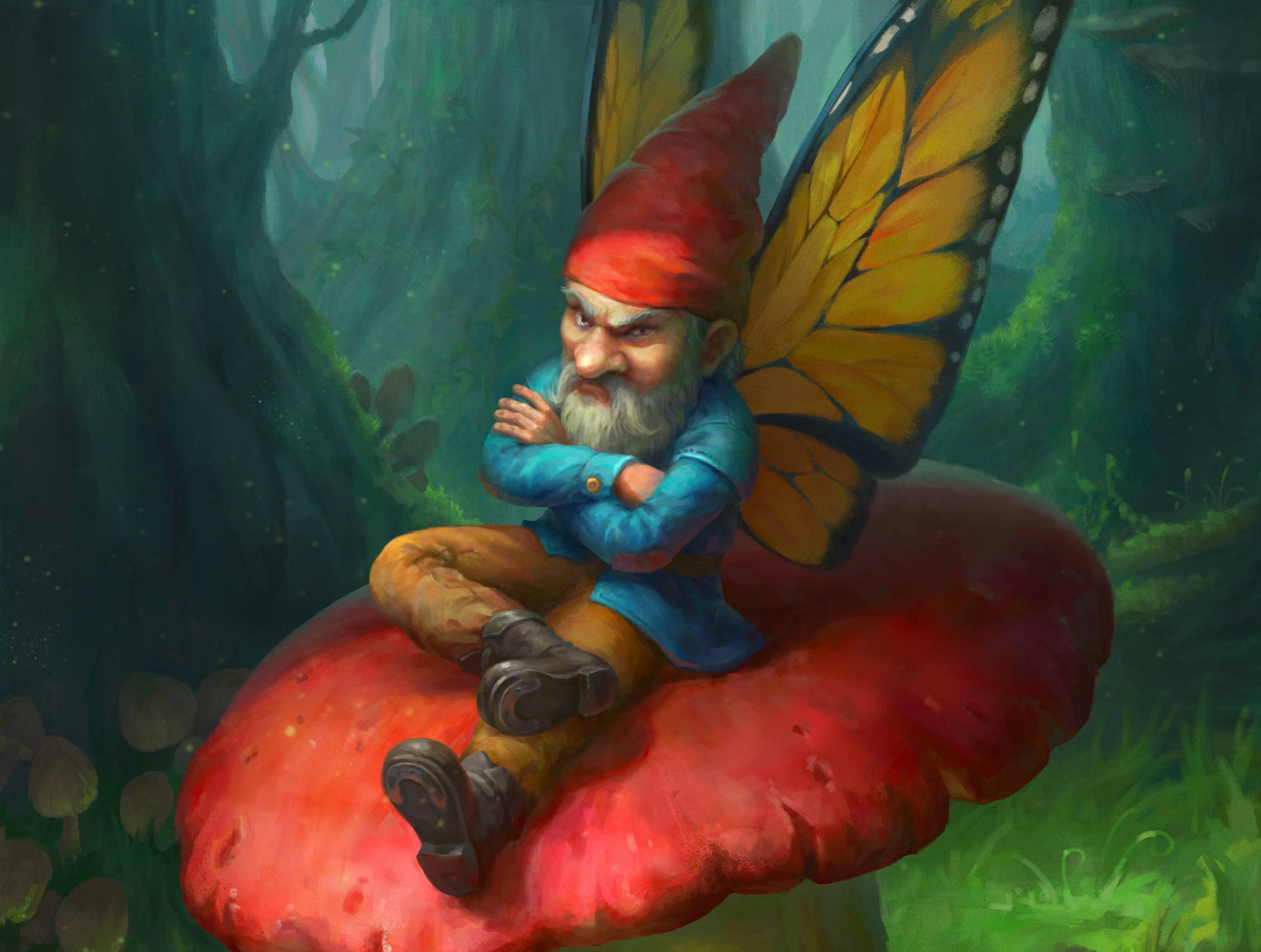 Mythical Creature Angry Gnome Wallpaper