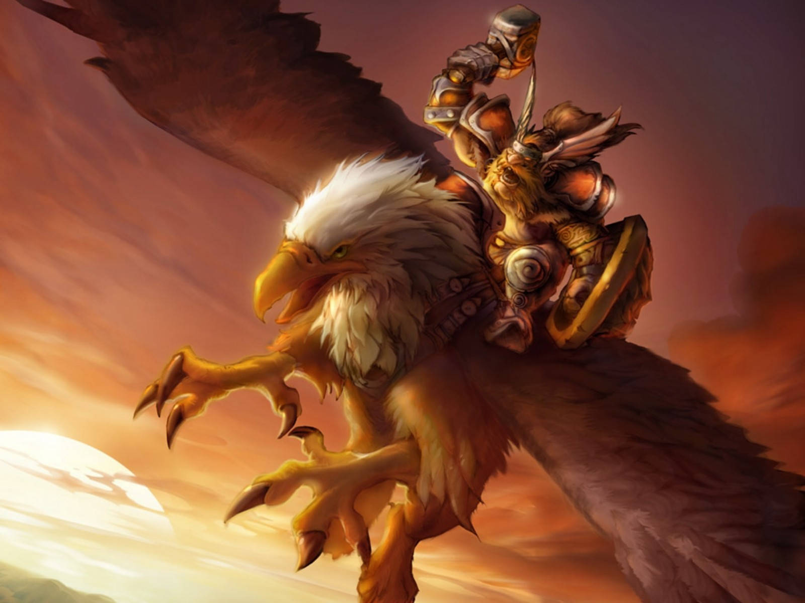 Mythical Creatures Monkey And Eagle Wallpaper