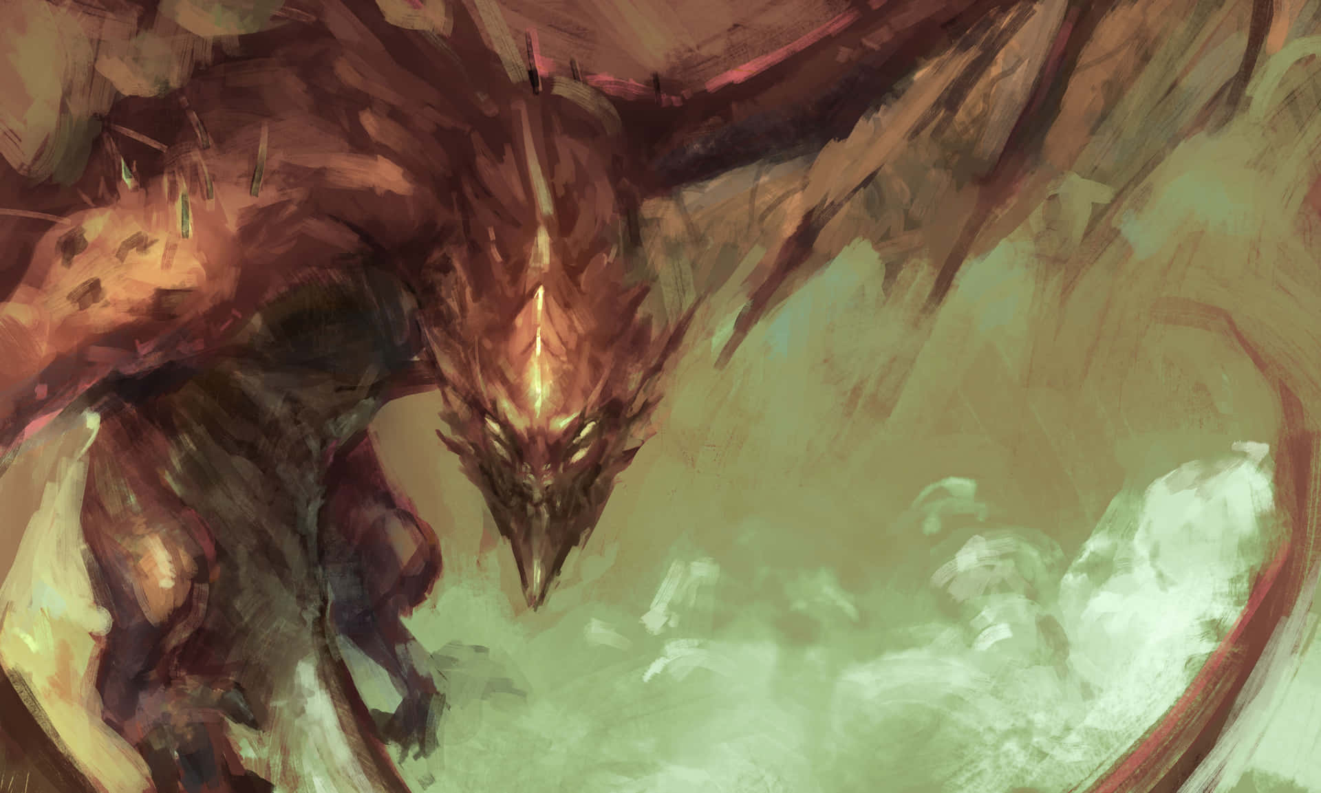 Mystical Dragon Awakens Wallpaper