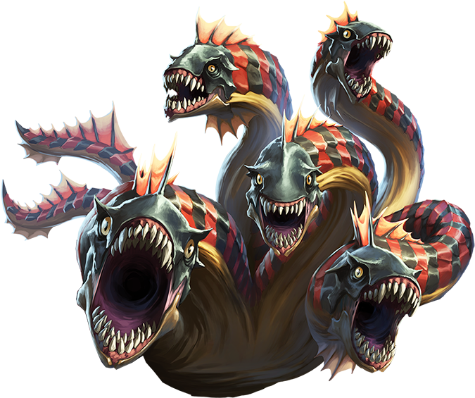 Mythical Hydra Monster Illustration PNG