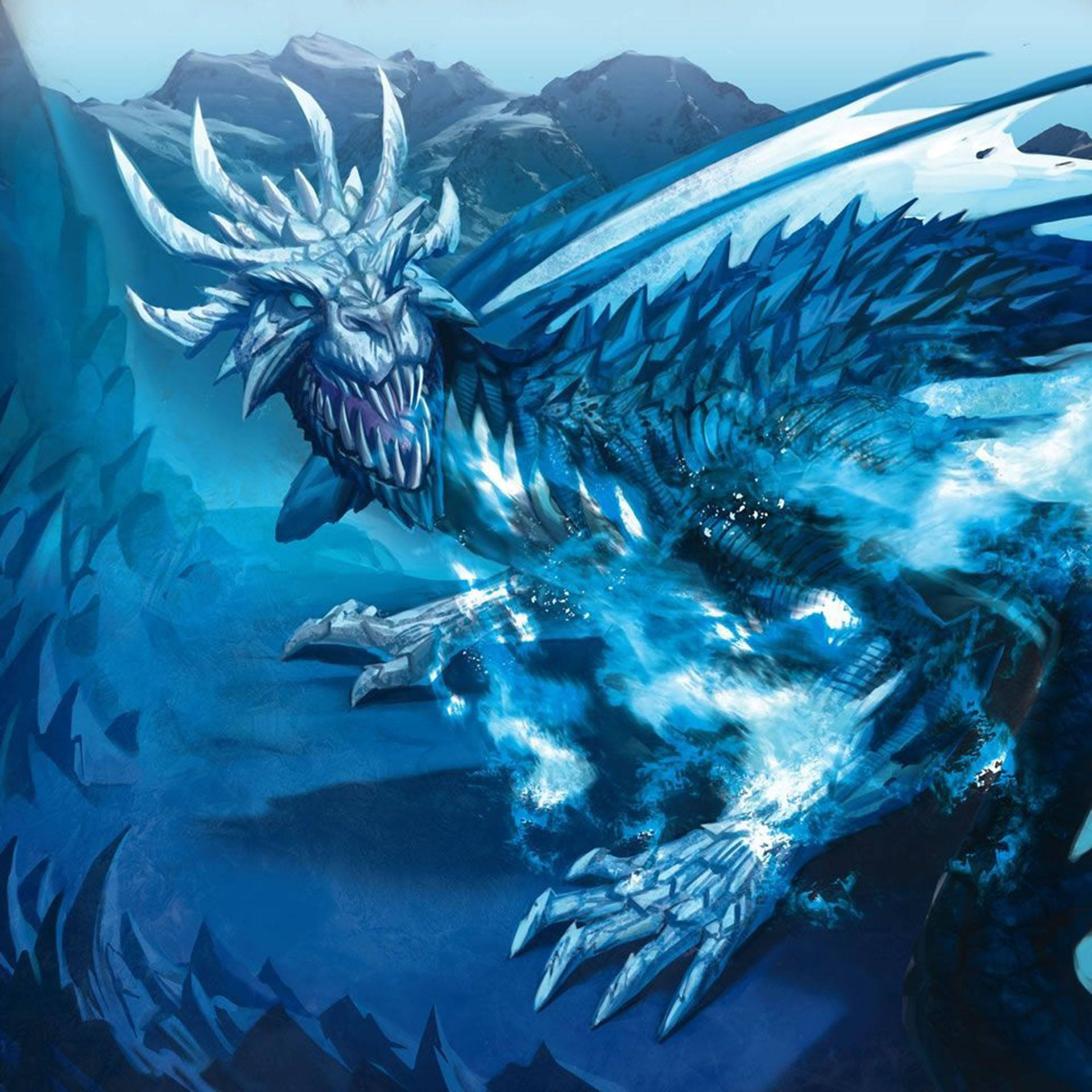 Mythical Ice Dragon Wallpaper