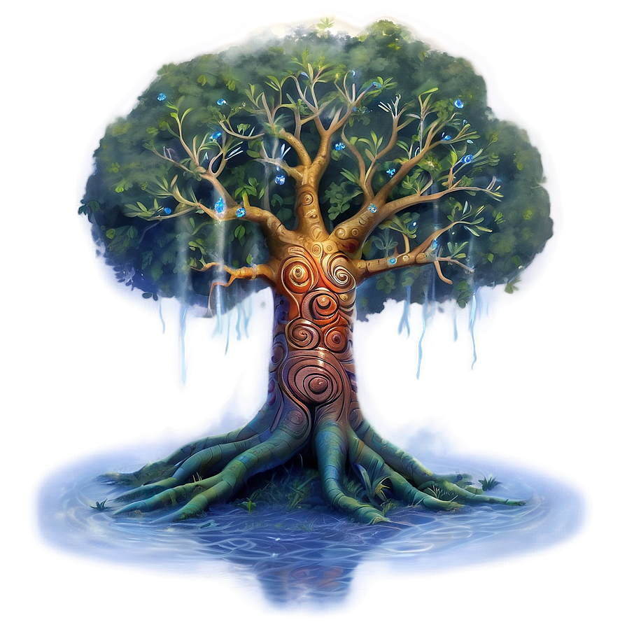 Mythical Tree Of Life In Mist Png 82 PNG