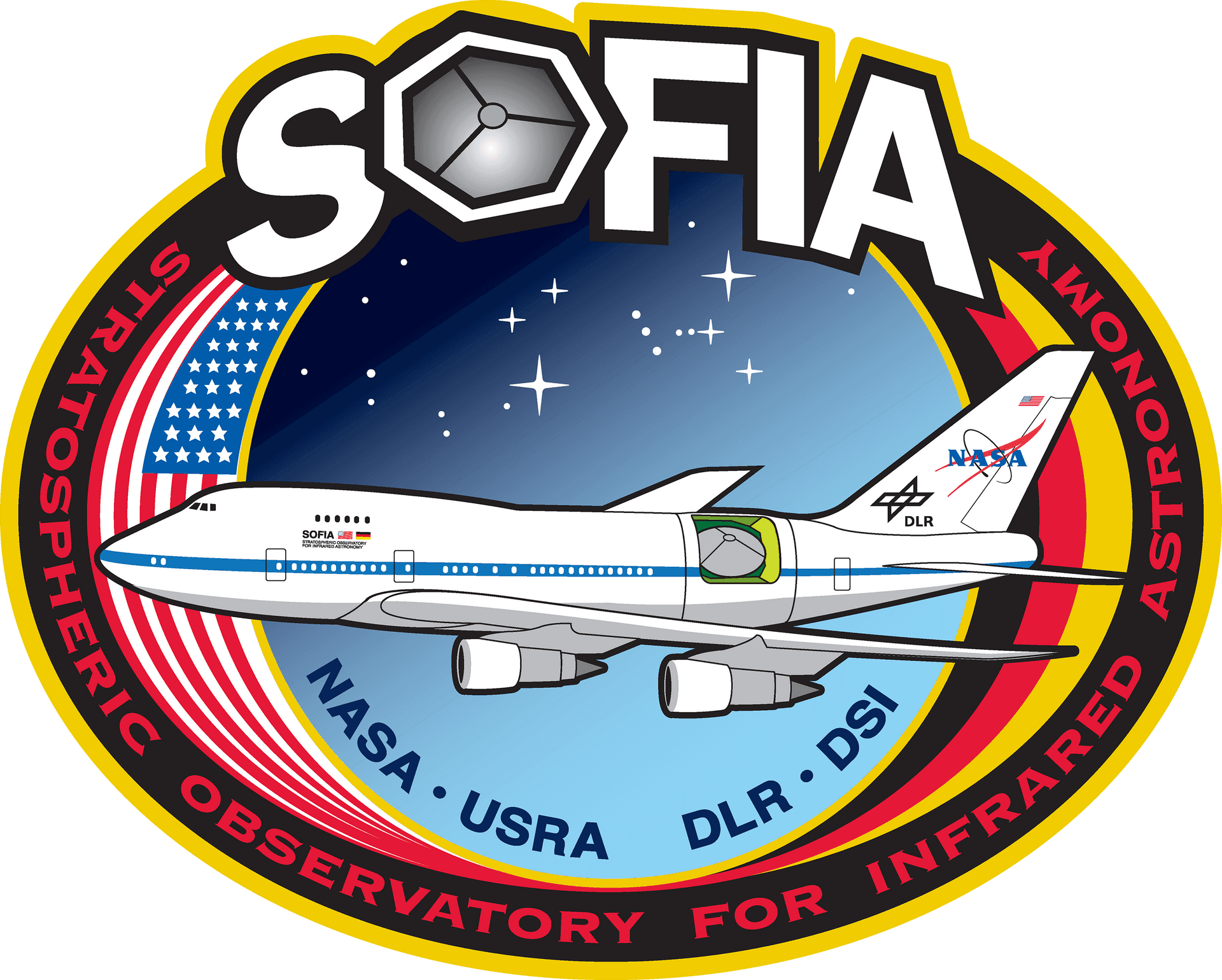 N A S A S O F I A Mission Patch PNG