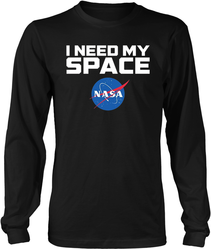 N A S A Space Themed Long Sleeve Shirt PNG