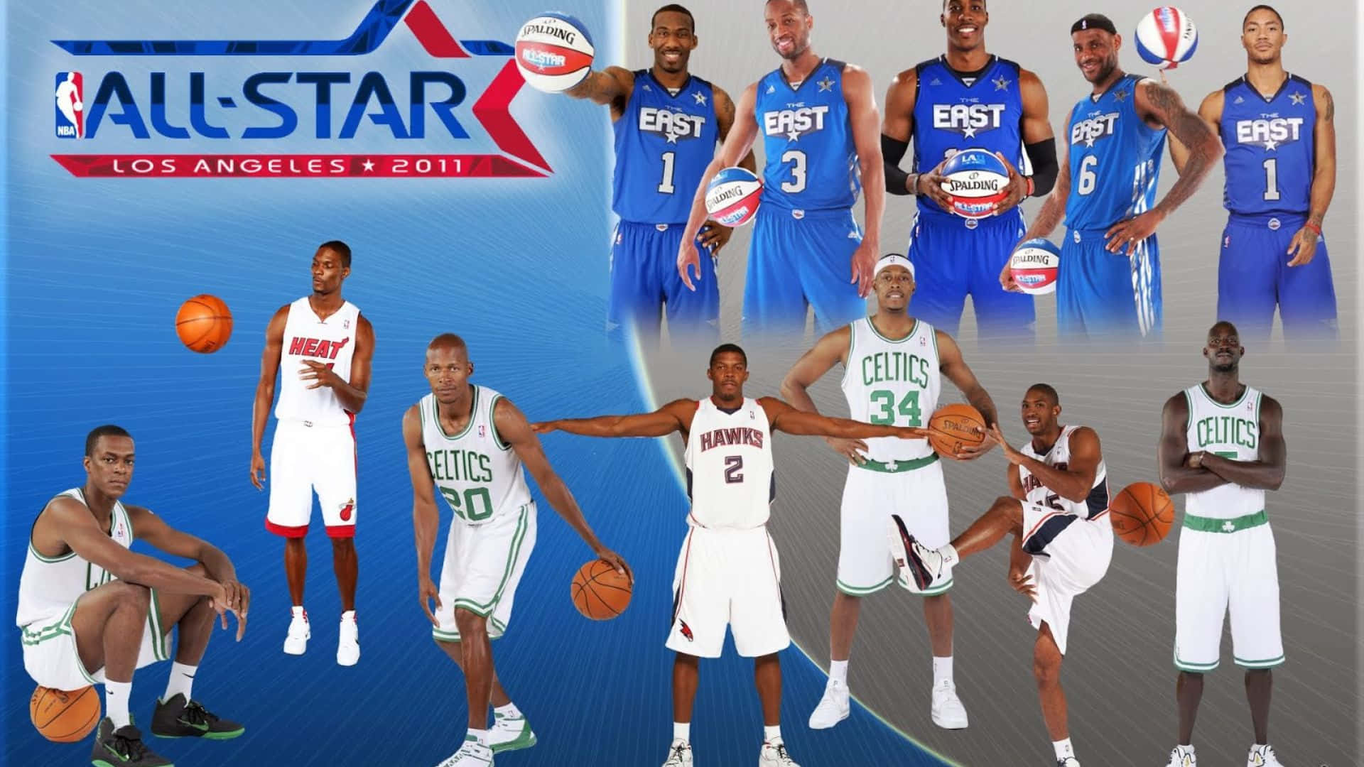 N B A All Star2011 Eastern Conference Players Wallpaper