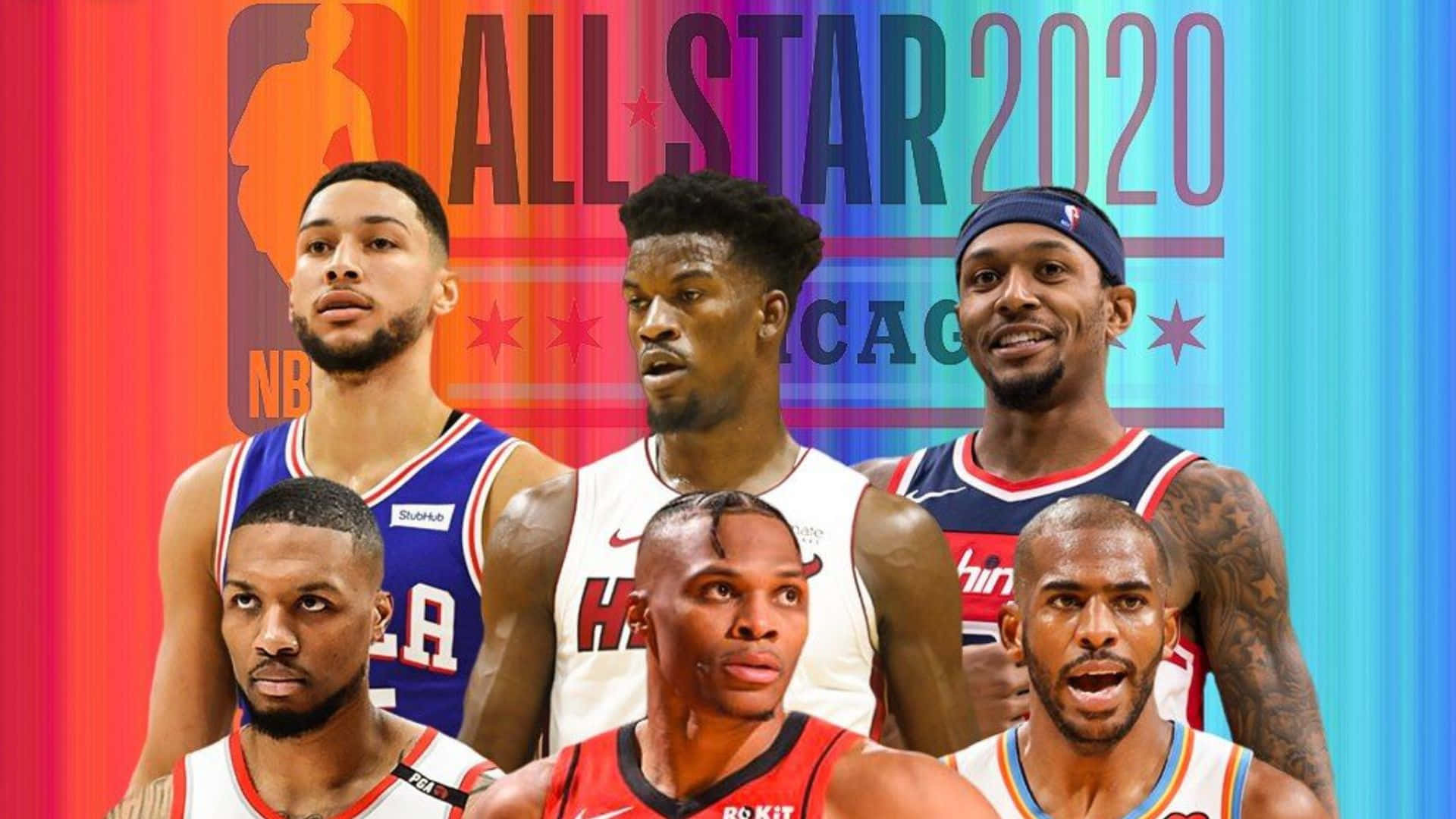 N B A All Star2020 Players Collage Wallpaper