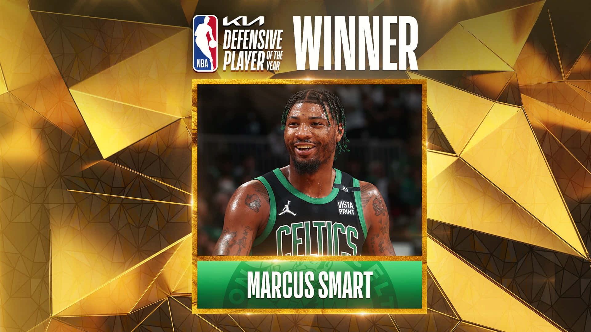 N B A Defensive Playerofthe Year Marcus Smart Winner Wallpaper