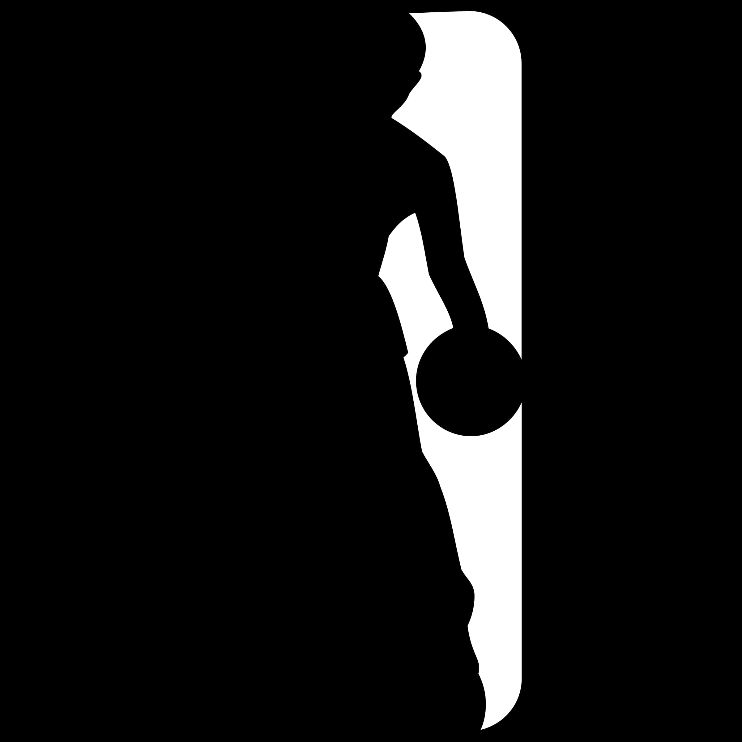 N B A Logo Silhouette Basketball Player PNG