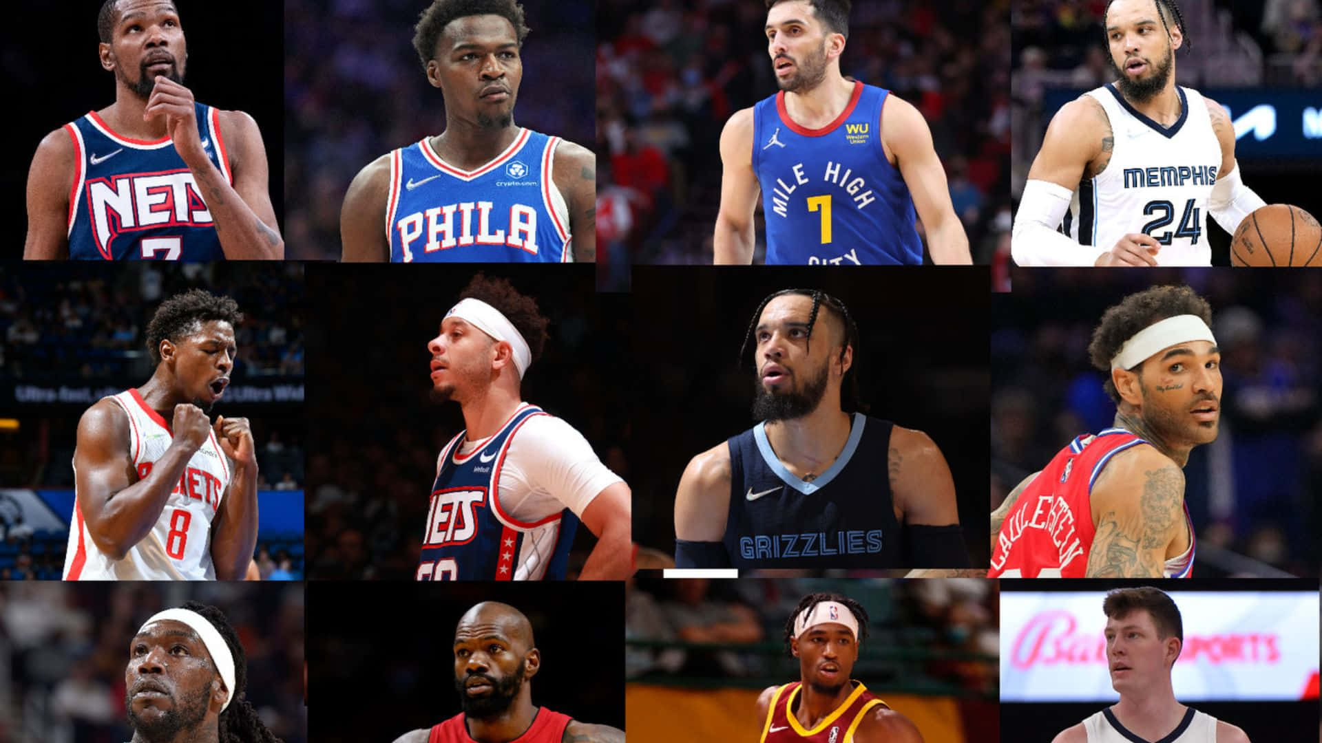 N B A Players Collage2023 Wallpaper