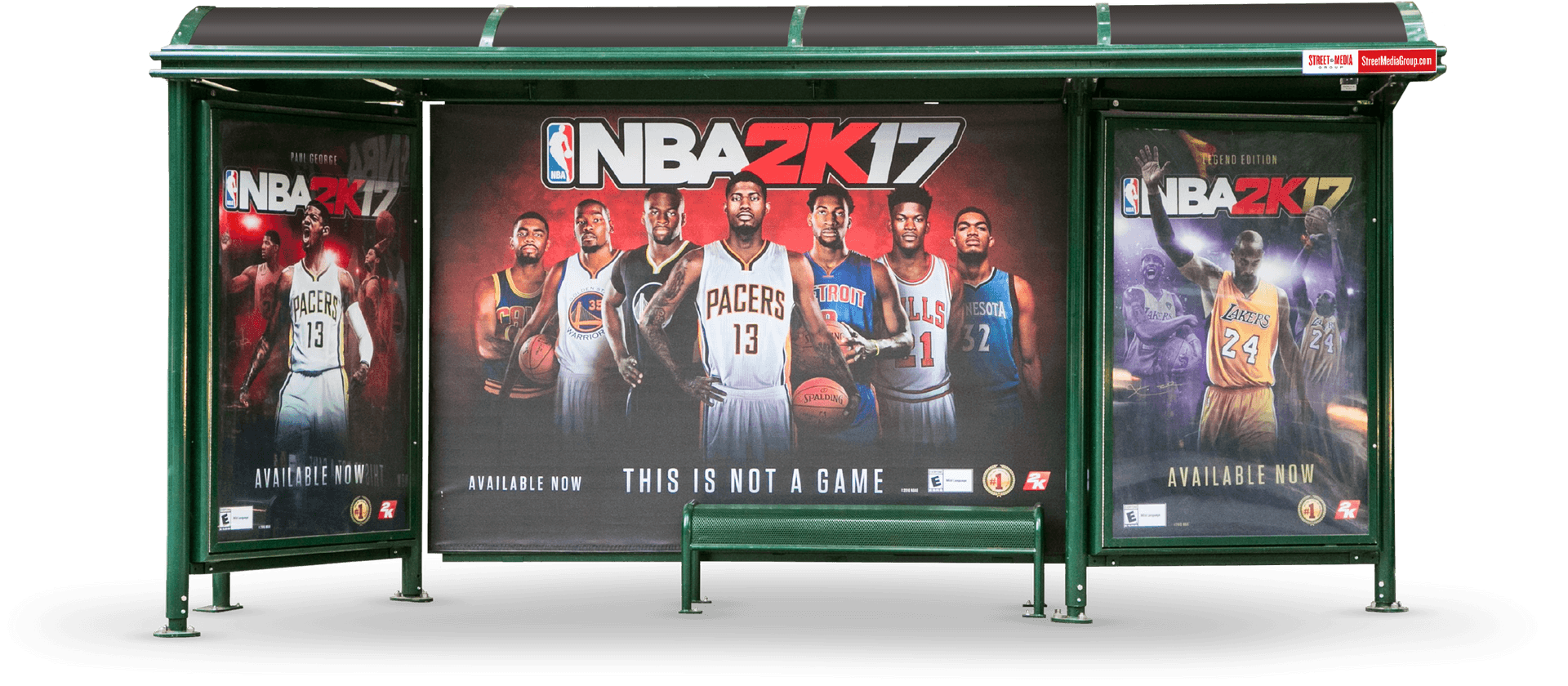 N B A2 K17 Video Game Advertisement Bus Stop PNG
