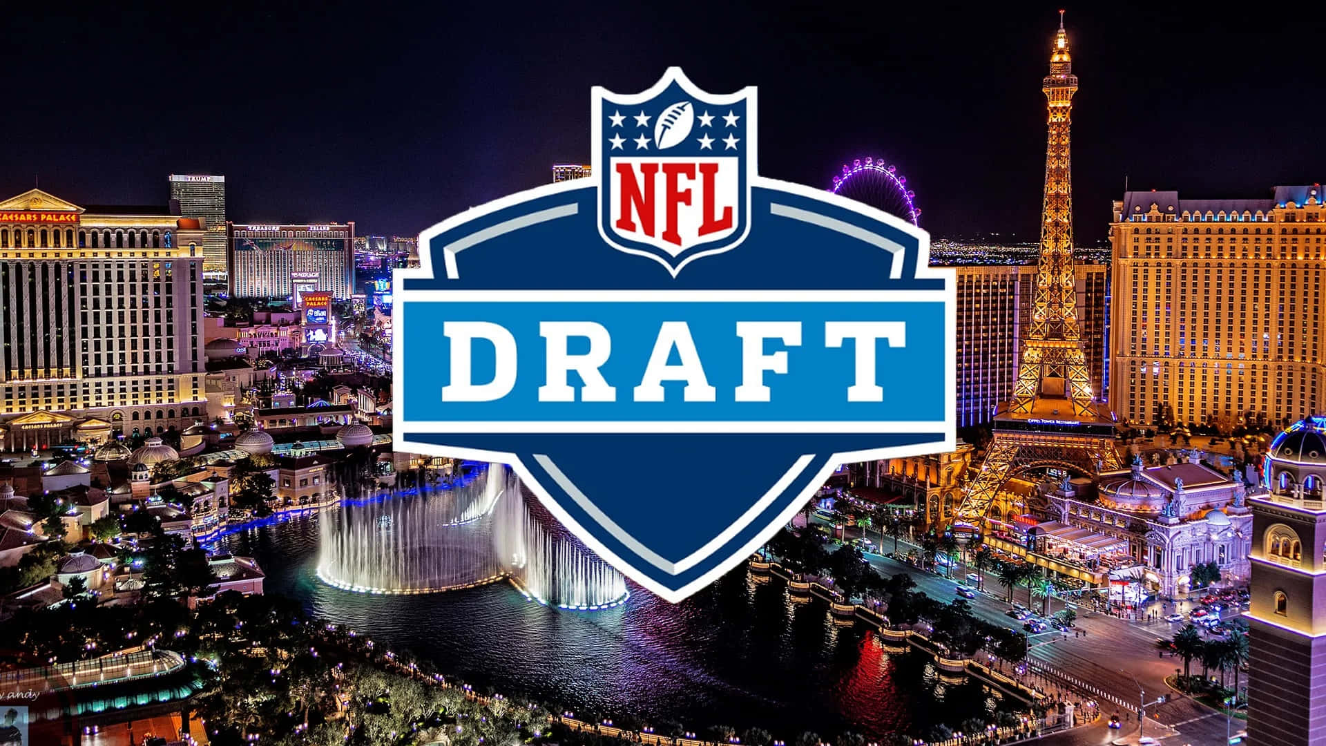 N F L Draft Las Vegas Nacht Achtergrond Achtergrond