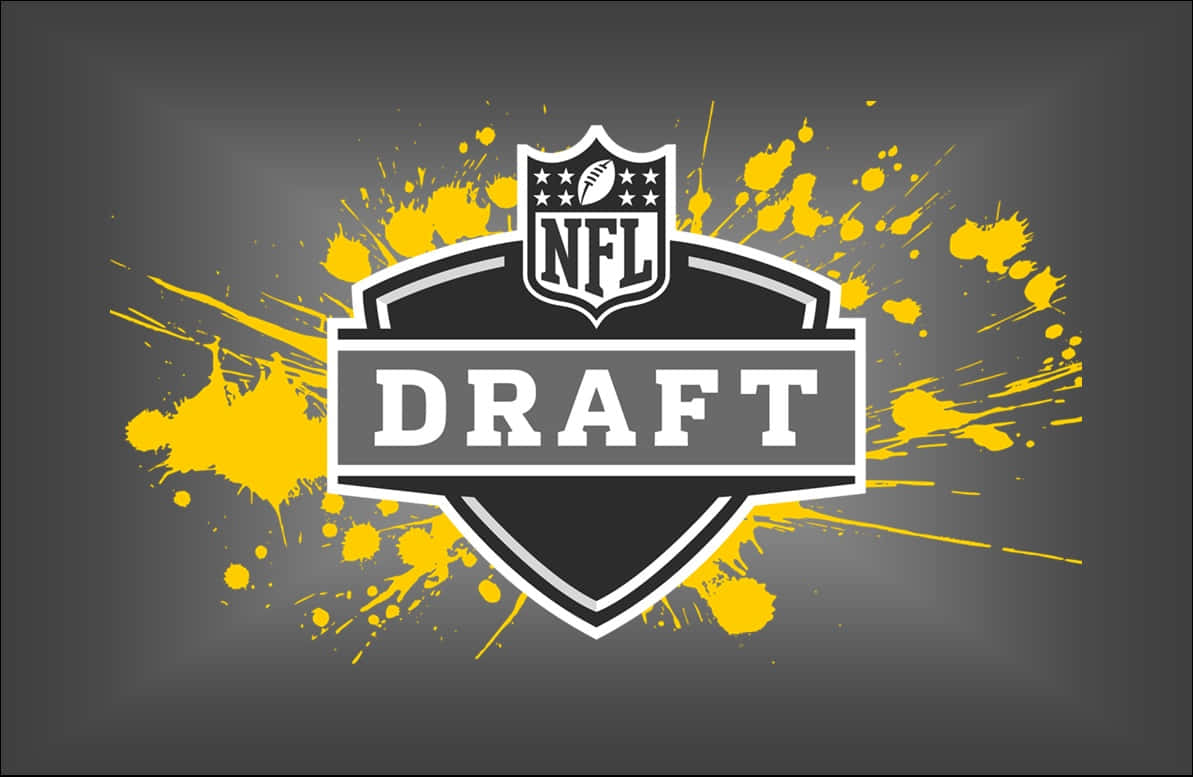 N F L Draft Logo Gele Spetter Achtergrond Achtergrond