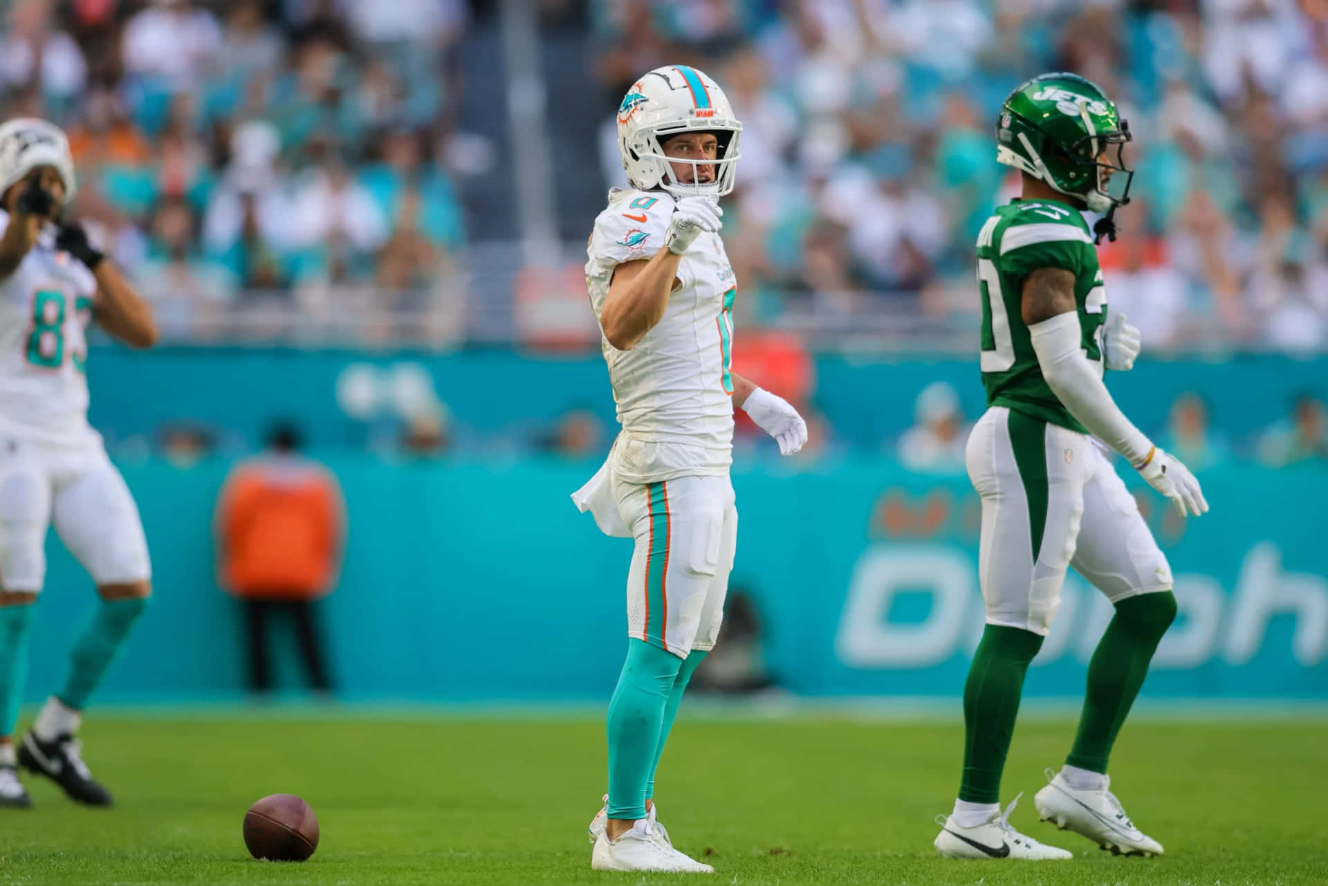 N F L Gameplay Moment Dolphins Vs Jets Achtergrond