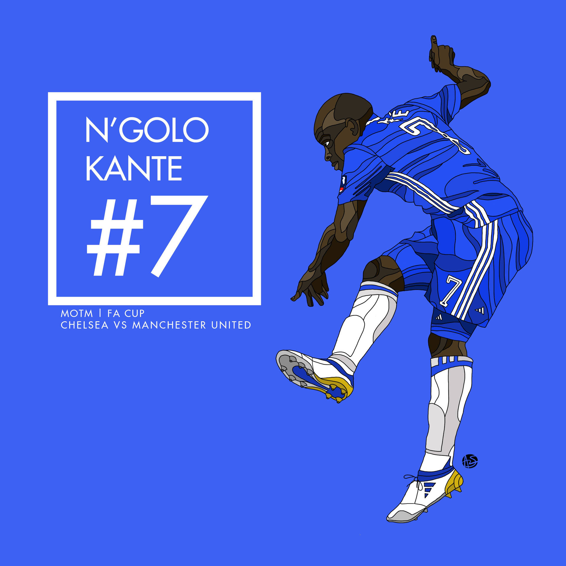 N'Golo Kante Chelsea Vs Manchester United Game Wallpaper