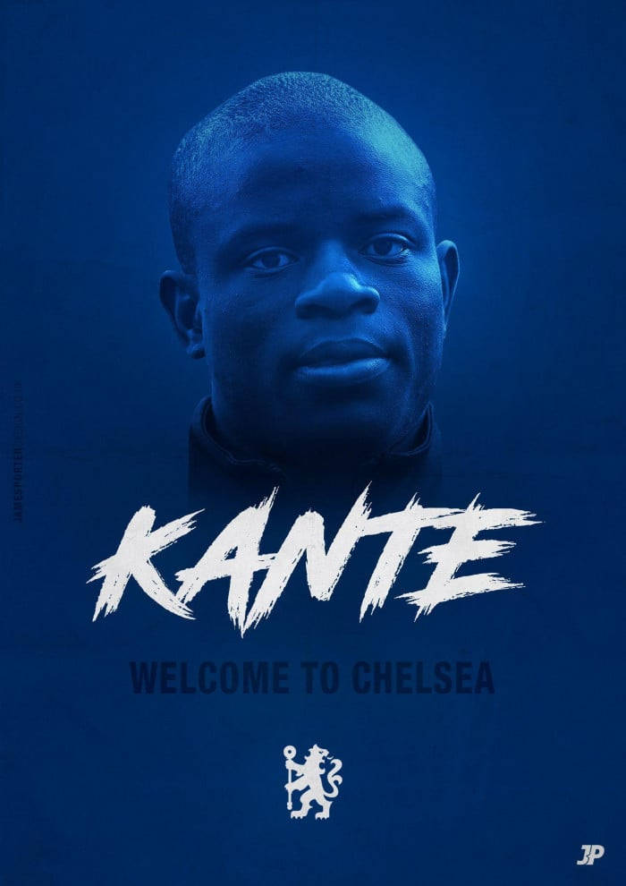 N'Golo Kante Welcome To Chelsea Poster Wallpaper