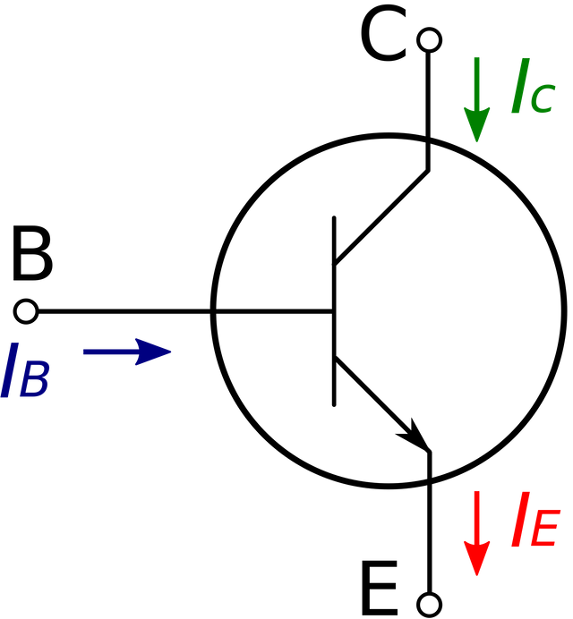 N P N Transistor Symbolwith Current Flow PNG