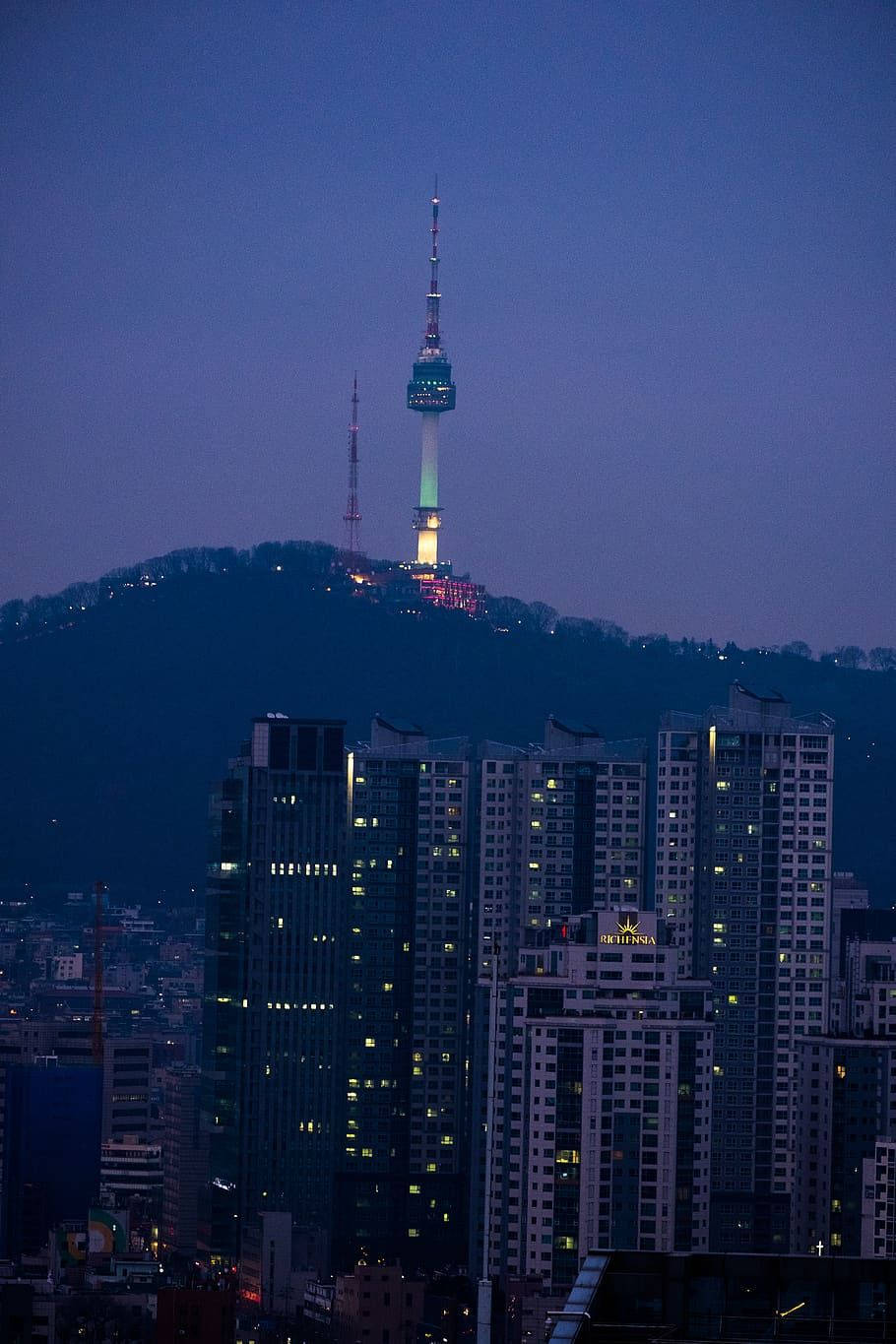 N Seoul Tower Korean Aesthetic Wallpaper