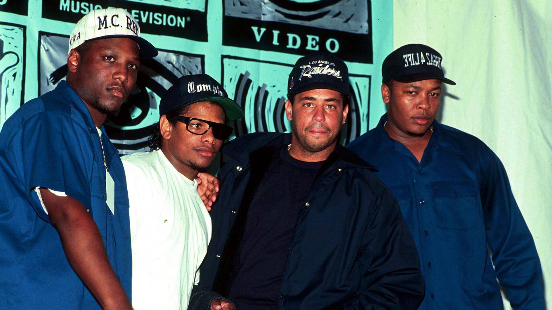 Nw.a. Rappers 1991 Mtv Video Music Awards - Rappers N.w.a. Na Premiação Mtv Video Music Awards De 1991. Papel de Parede