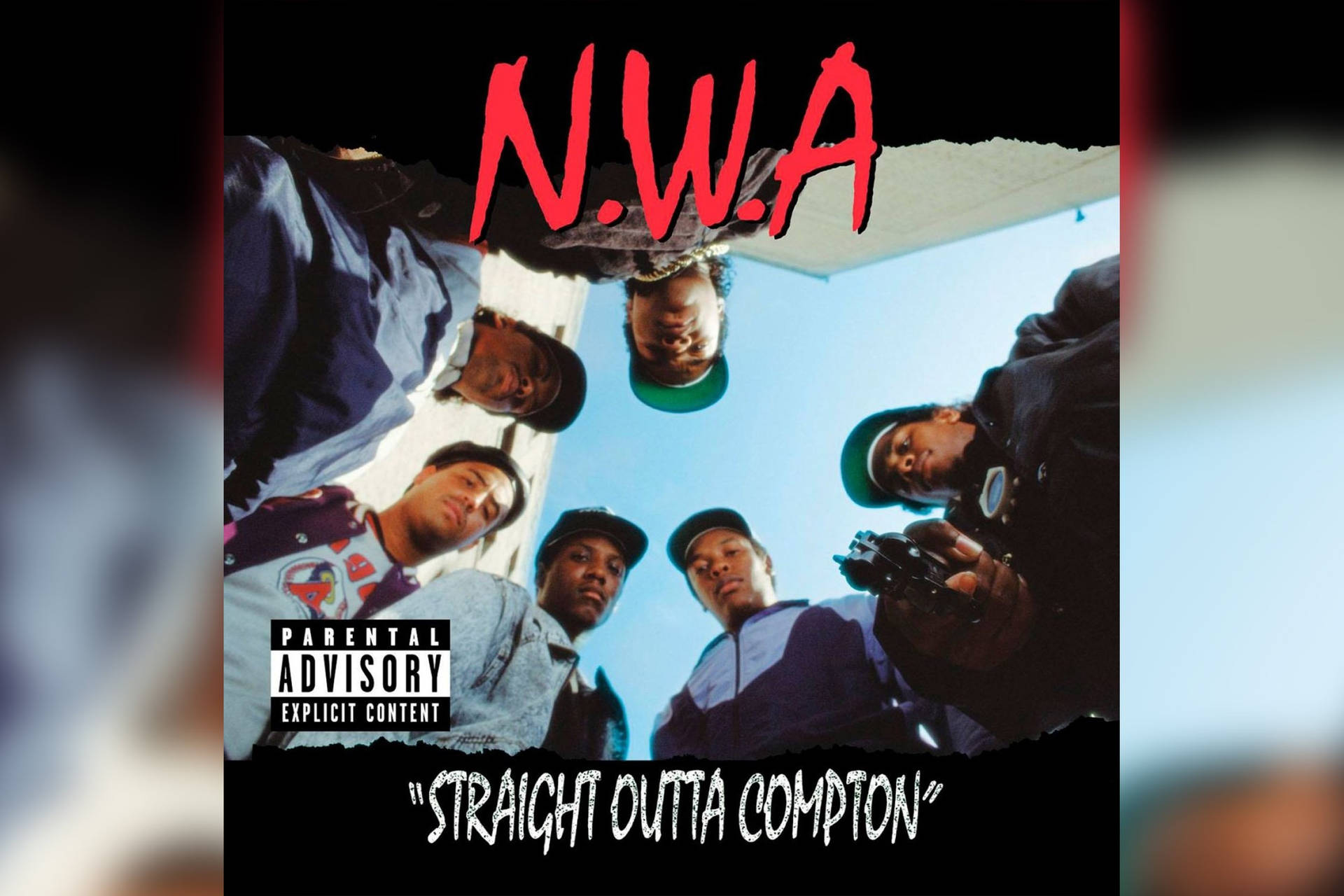 Vær som en indfødt dansksproget. N.W.A. Straight Outta Compton Album Cover Wallpaper