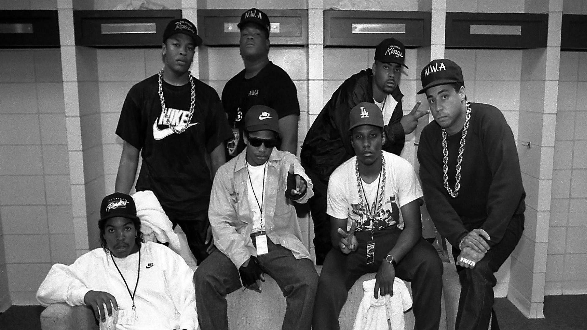 N.w.a. The D.o.c. And Laylaw Rappers Wallpaper