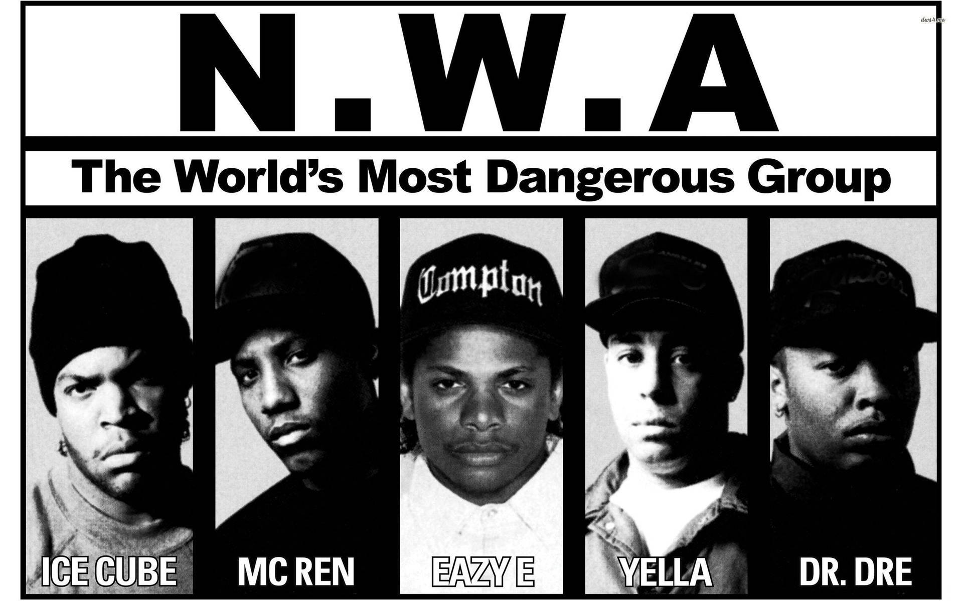 N.W.A. World's Most Dangerous Group Poster Wallpaper