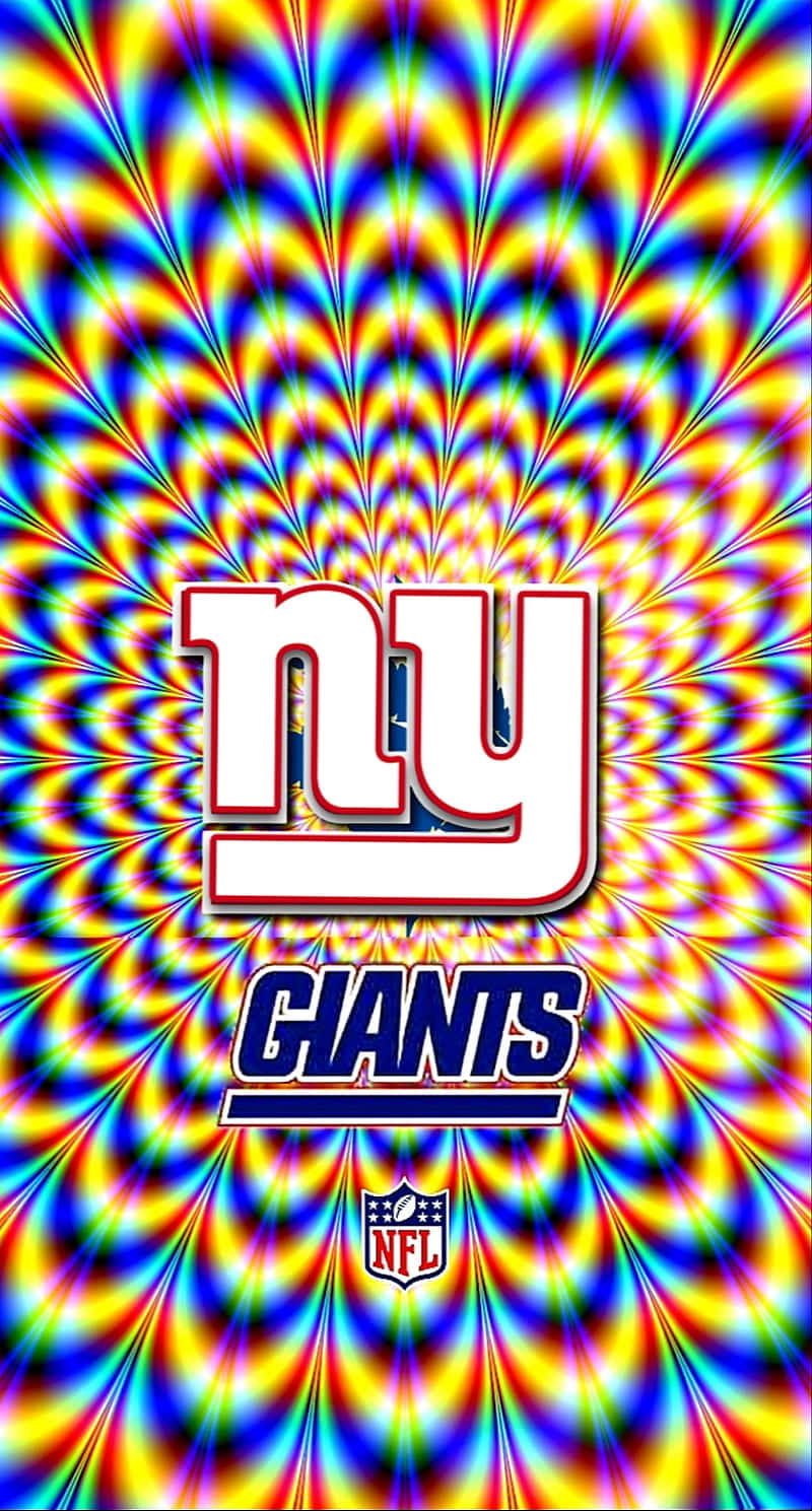 N Y Giants Psychedelic Background Logo Wallpaper