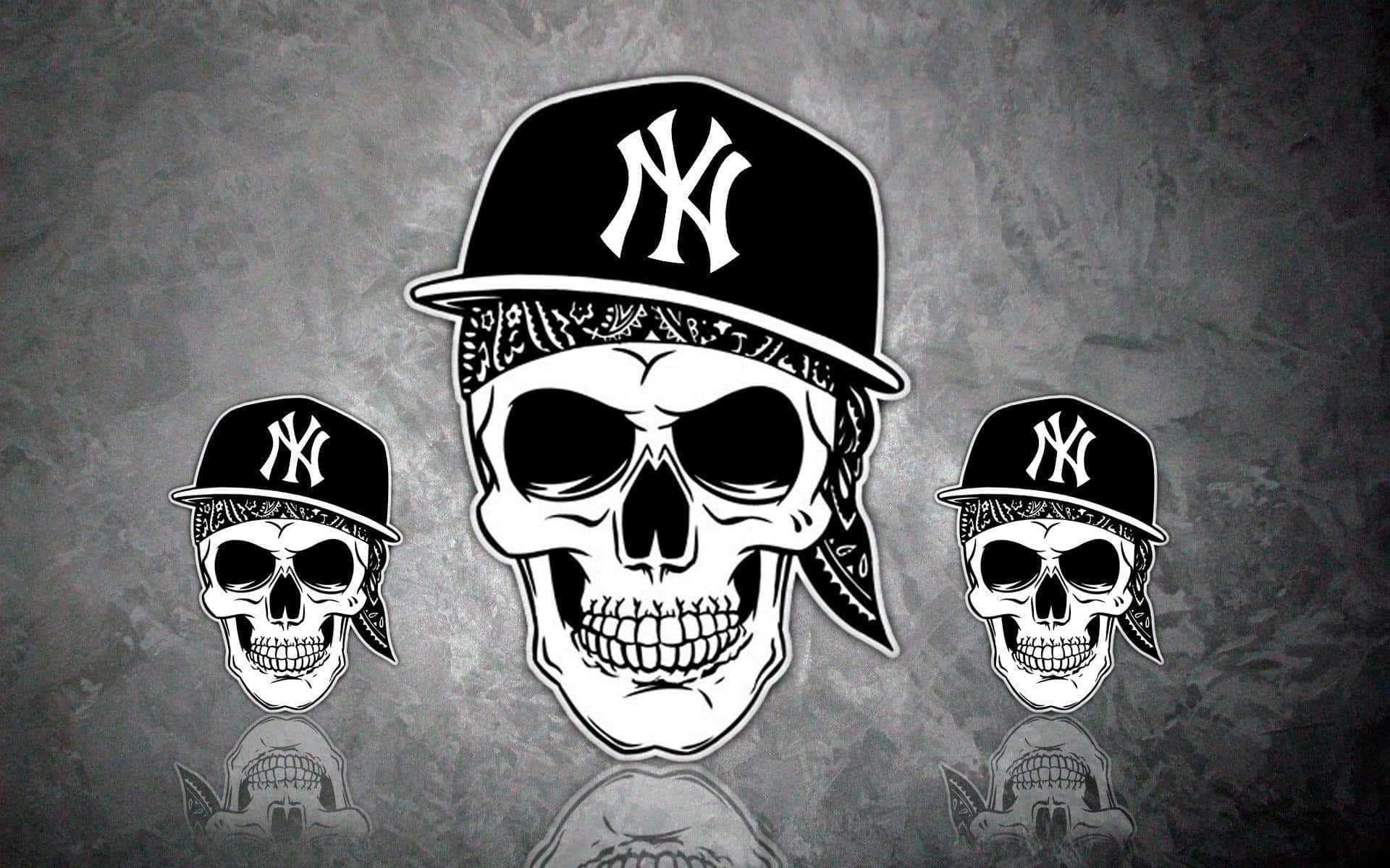 N Y Skull Cap Trio Wallpaper