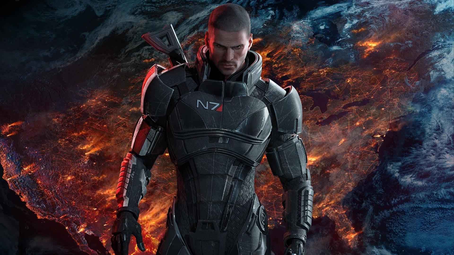 N7 Commander Shepard Mass Effect 3 Wallpaper