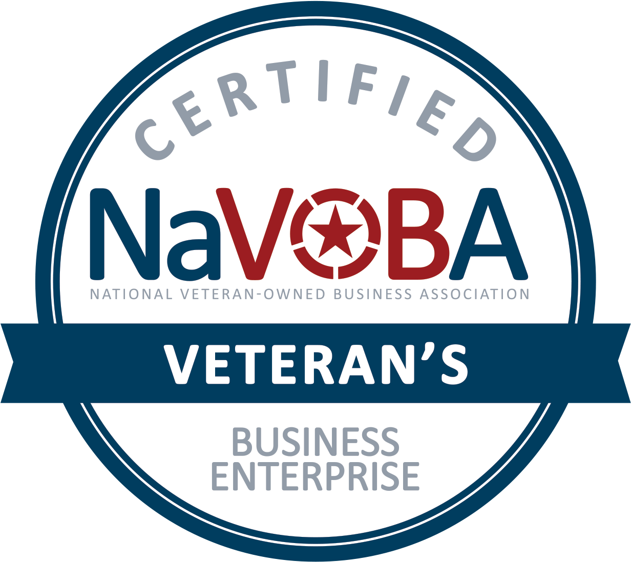 Na V O B A Certified Veteran Business Enterprise Seal PNG