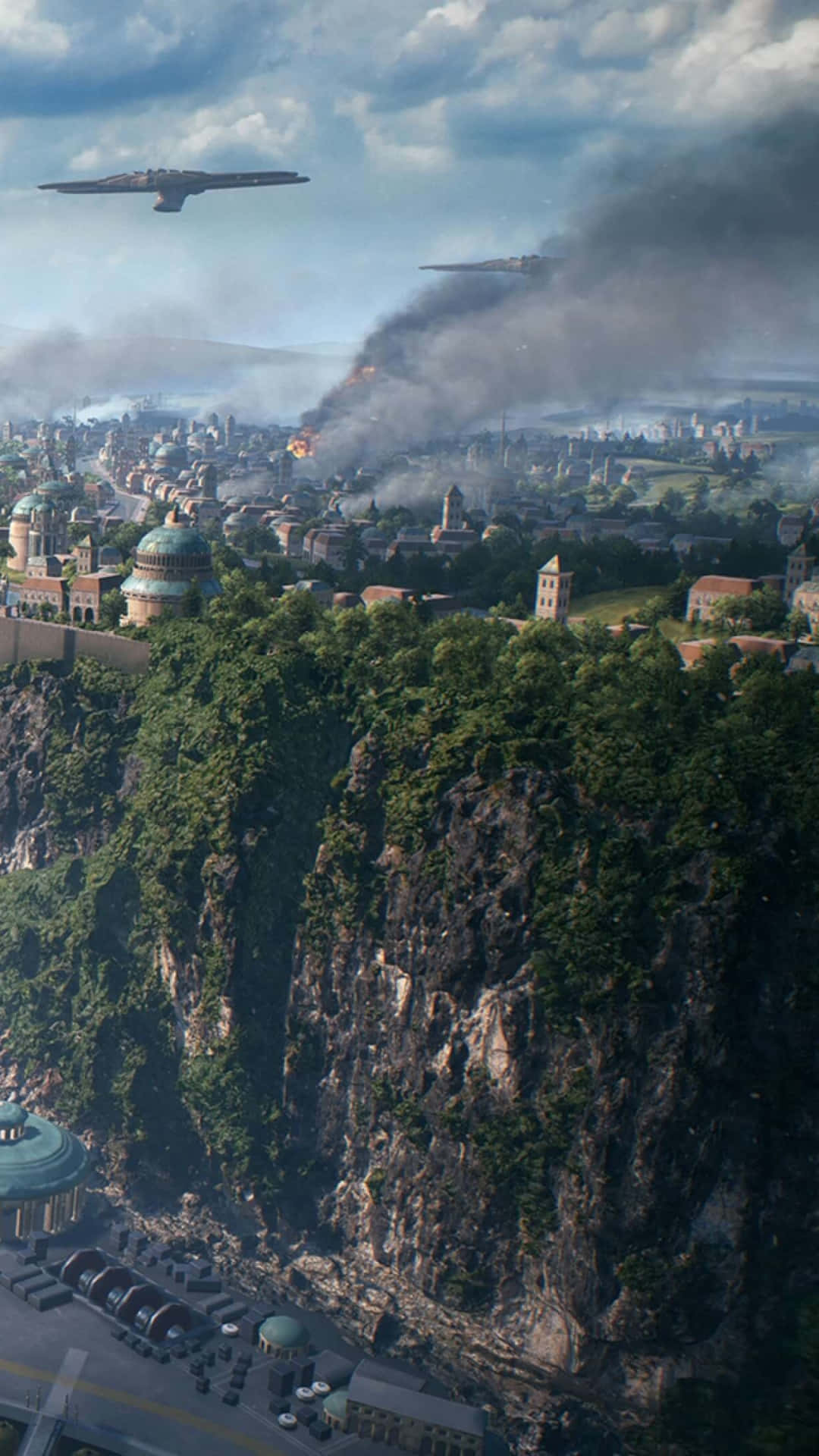 Betoverend Landschap Van Naboo In Het Star Wars Universum Achtergrond