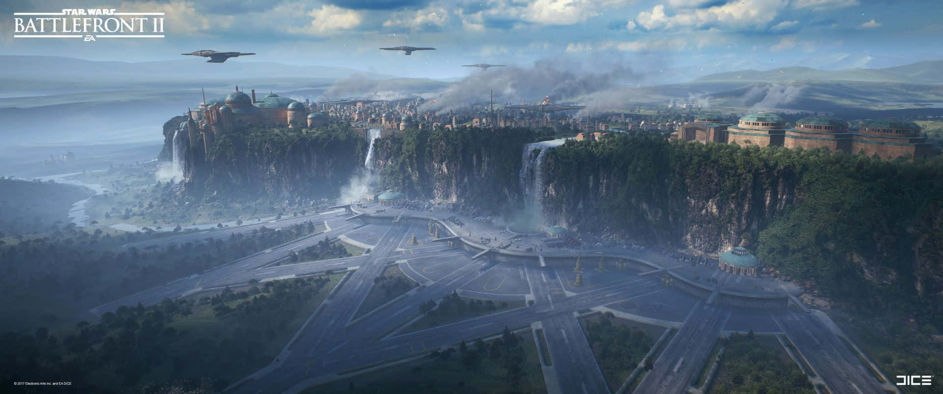 Picturesque view of Naboo's landscape Wallpaper