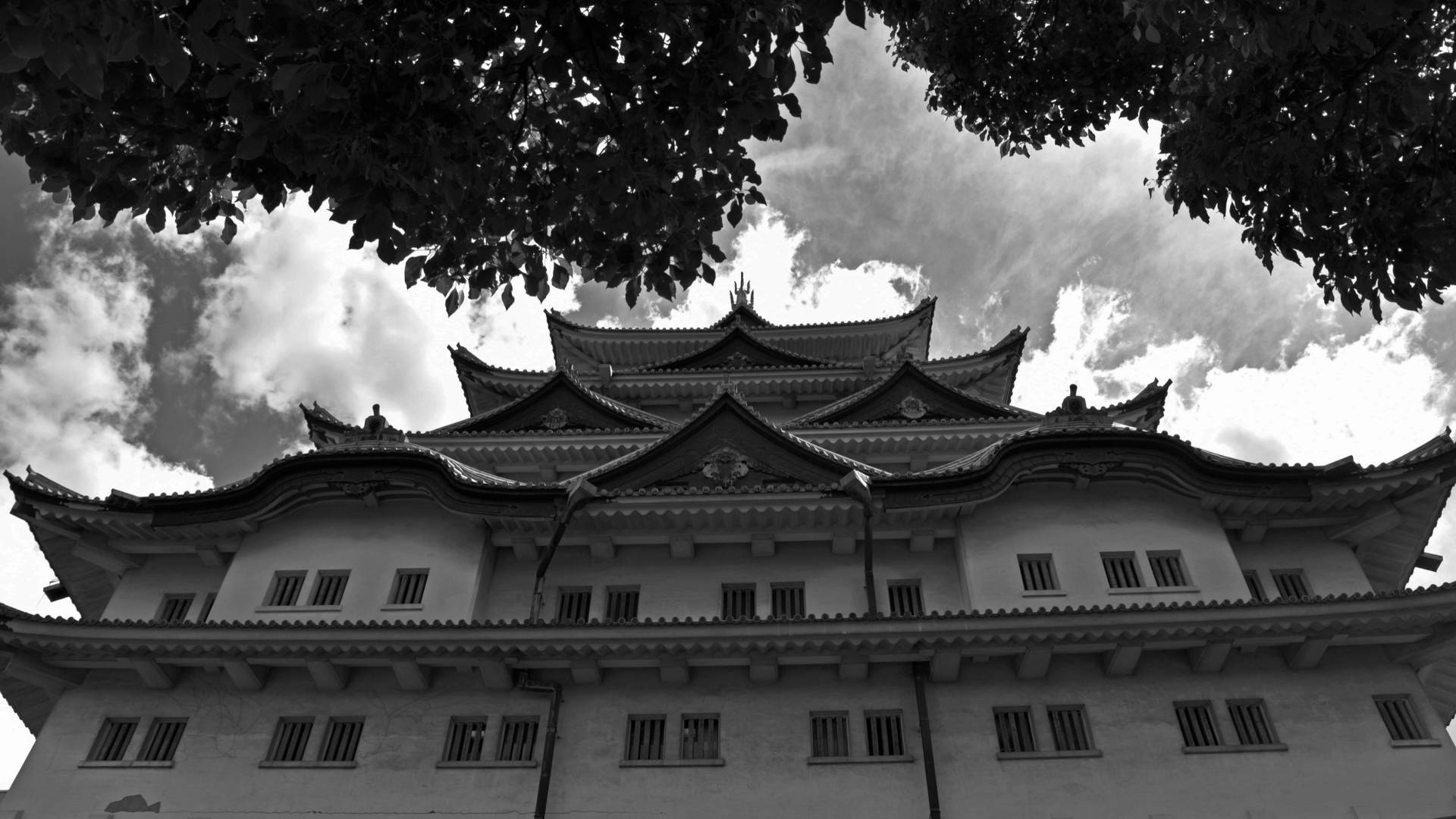 Nagoya Castle In Black&White Wallpaper